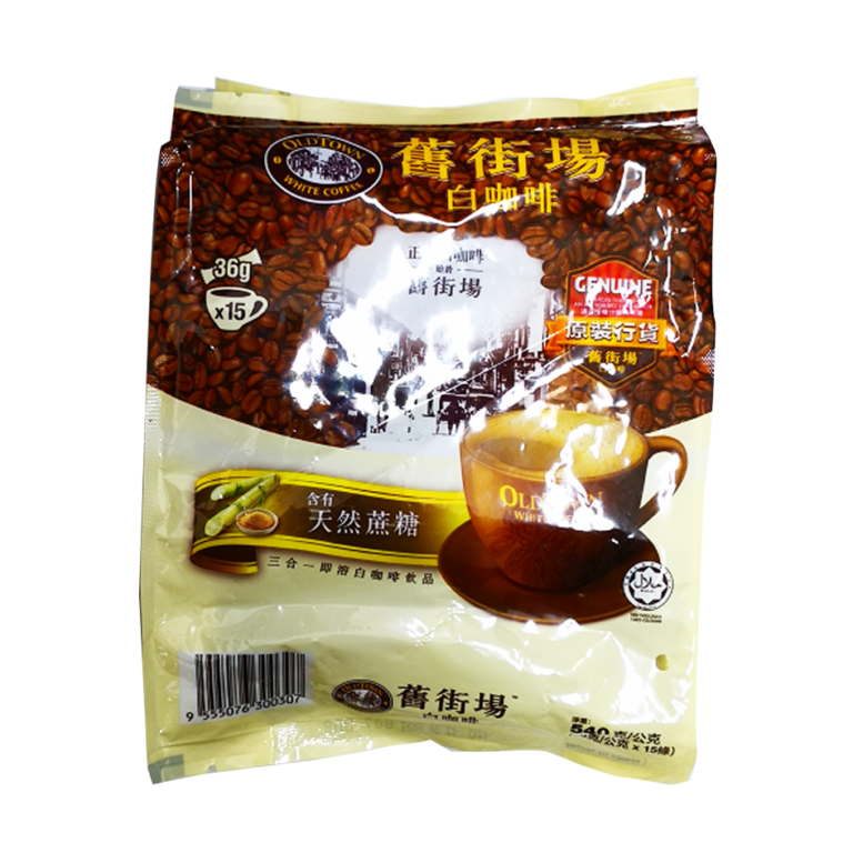 OLDTOWN Coffee 3N1 Cane Sugar 540G (36G x 15Sticks – DaHua Supermarket